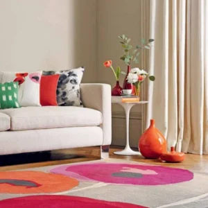 sanderson poppies redorange pure wool designer rug sanderson poppies redorange pure wool designer rug undefined 2 360x