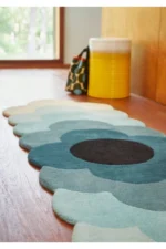 orla kiely optical flower teal pure wool designer rug orla kiely optical flower teal pure wool designer rug undefined 2 360x