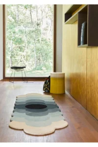 orla kiely optical flower teal pure wool designer rug orla kiely optical flower teal pure wool designer rug undefined 3 360x