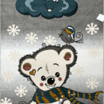 Kids Room Bear Design, Code 605, Gray Background