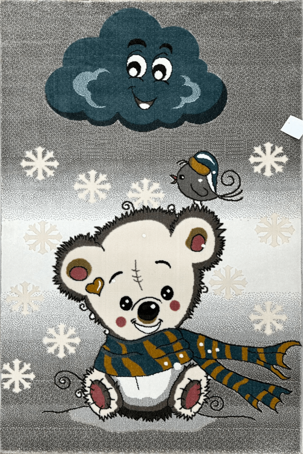 Kids Room Bear Design, Code 605, Gray Background