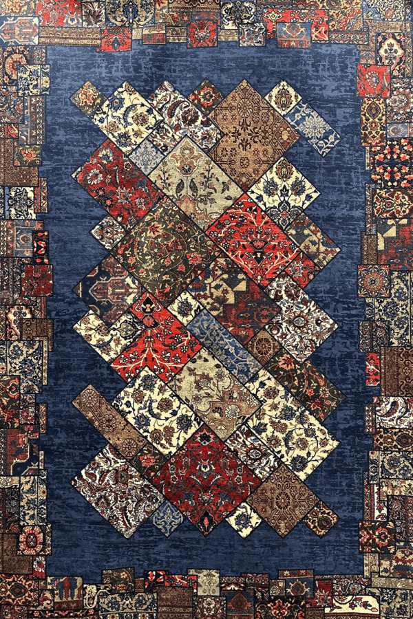 New and Stylish Modern Patchwork Rug Model