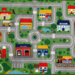 Kids Carpet Playmat Rug City Life Great for Playing with Cars and Toys