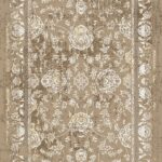 Distressed Beige Persian Floral Rug – Code 4101