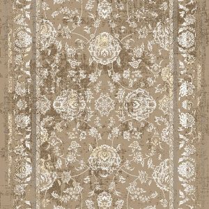 Distressed Beige Persian Floral Rug – Code 4101