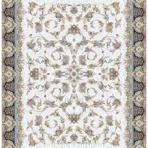 Classic Persian Rug in Cream with Floral Medallion – 901