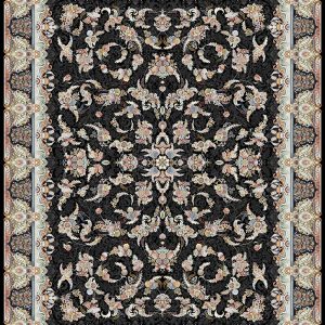 Classic Black Floral Persian Rug – Design Code 901