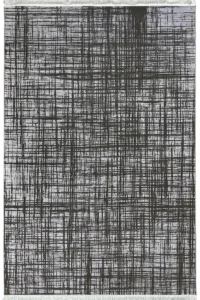 Vienna Dark Crosshatch Silver Rug