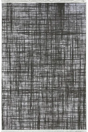Vienna Dark Crosshatch Silver Rug
