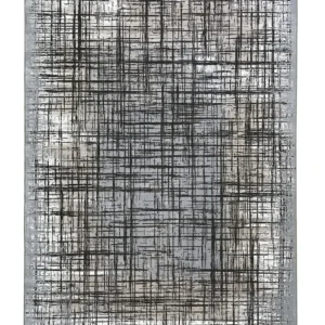 Vienna Silver Crosshatch Rug