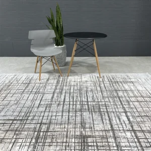 Vienna Silver Crosshatch Rug