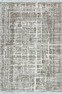 Roma Silver & Cream Modern Abstract Area Rug