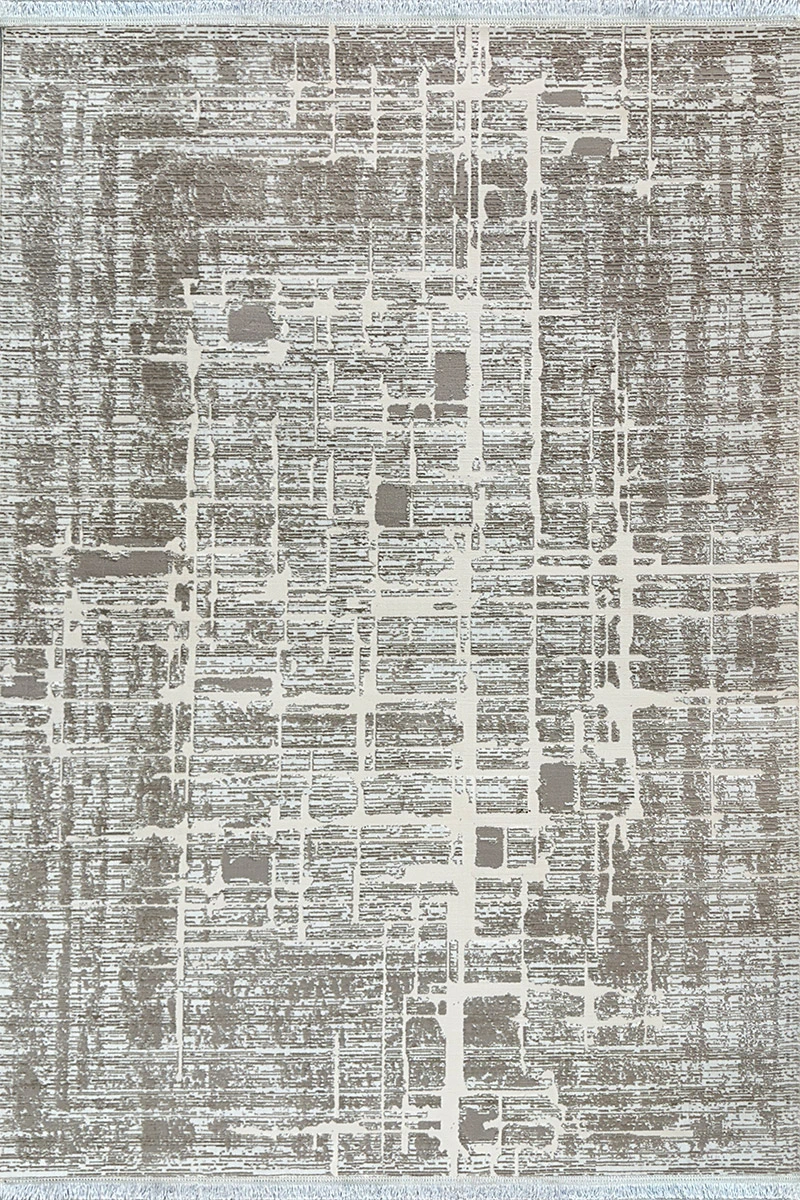Roma Silver & Cream Modern Abstract Area Rug
