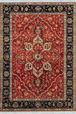 Kohan Orange & Navy Persian-Style traditional Rug