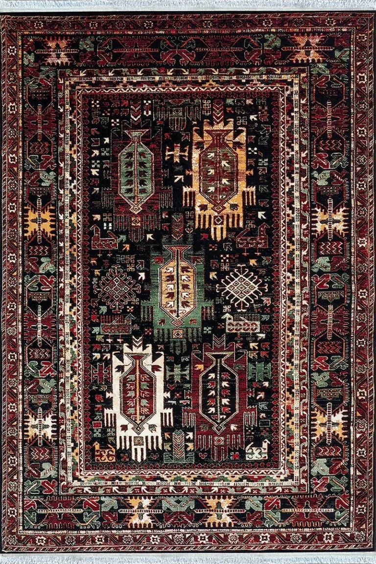 Classic Souran Red & Navy Rug