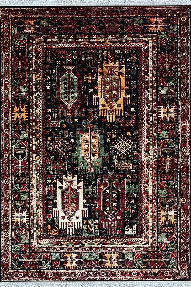 Classic Souran Red & Navy Rug