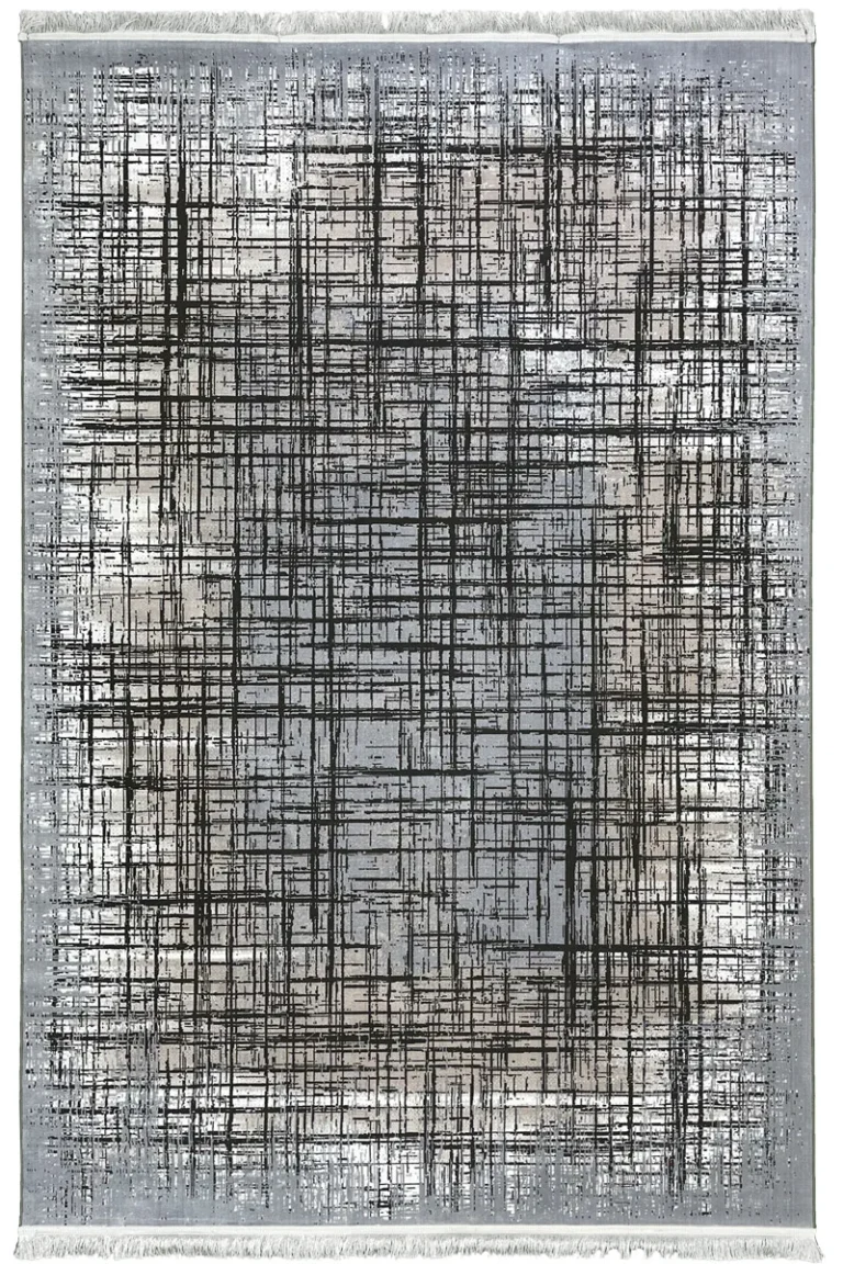 Vienna Silver Crosshatch Rug