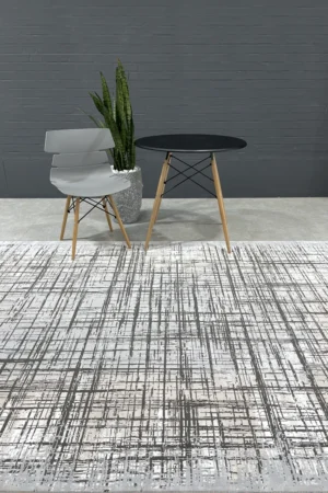 Vienna Silver Crosshatch Rug