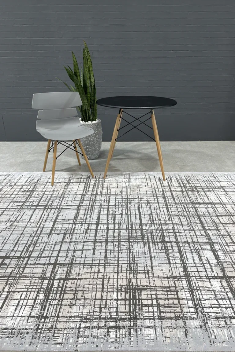 Vienna Silver Crosshatch Rug