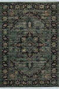 Kohan Green & Navy vintage Rug