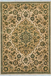 Kohan Cream & Green Traditional Rug