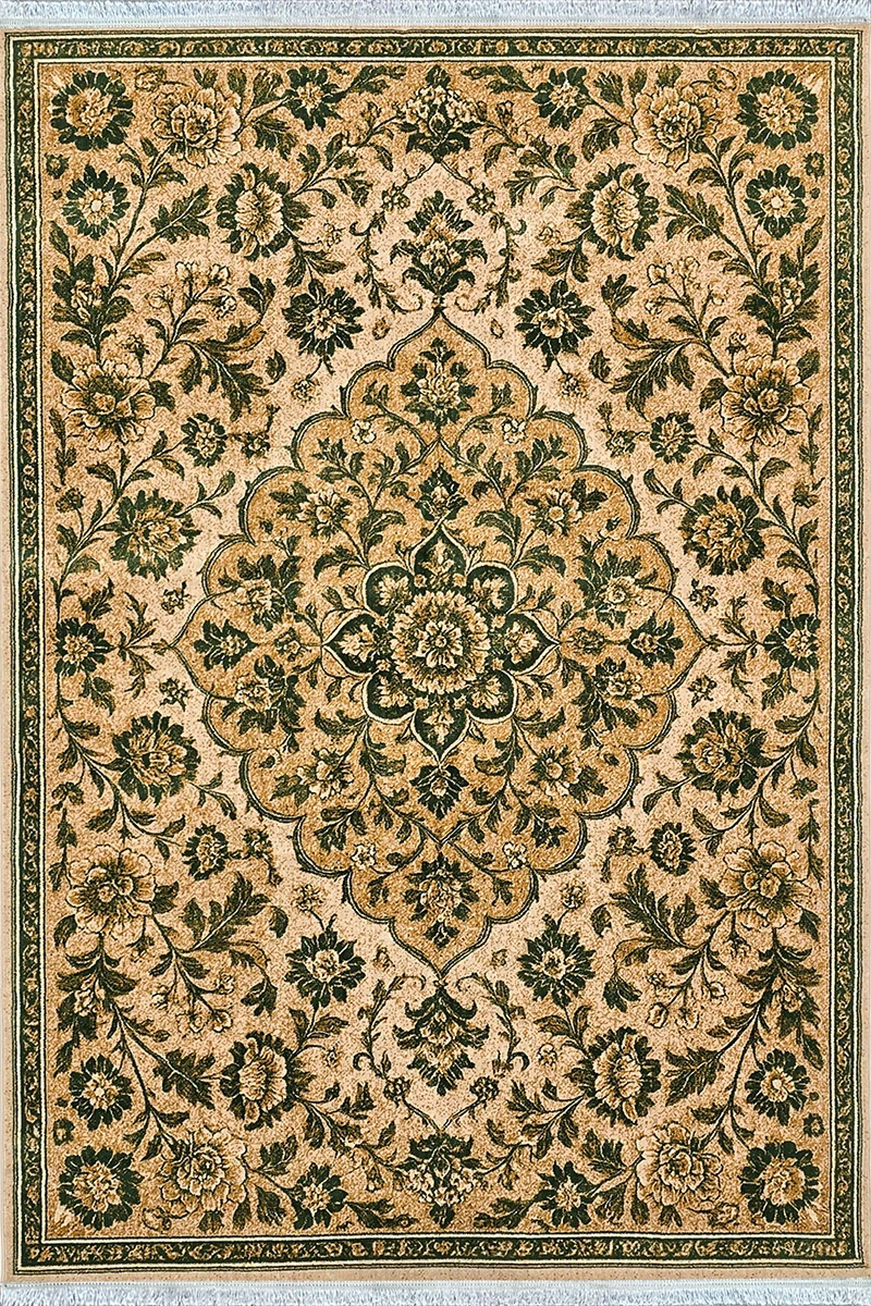 Kohan Cream & Green Traditional Rug