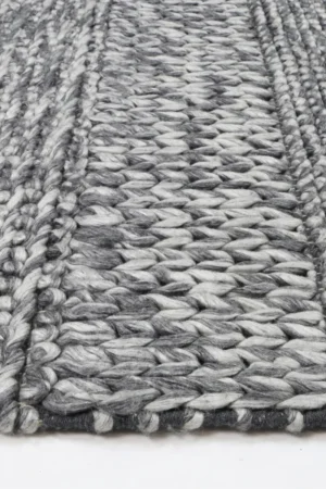 Harlow Grace Charcoal Wool Blend Rug