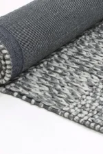 Harlow Grace Charcoal Wool Blend Rug - Image 4