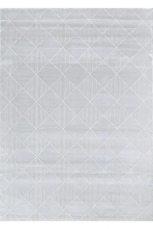 Geometric Diamond Grey Area Rug